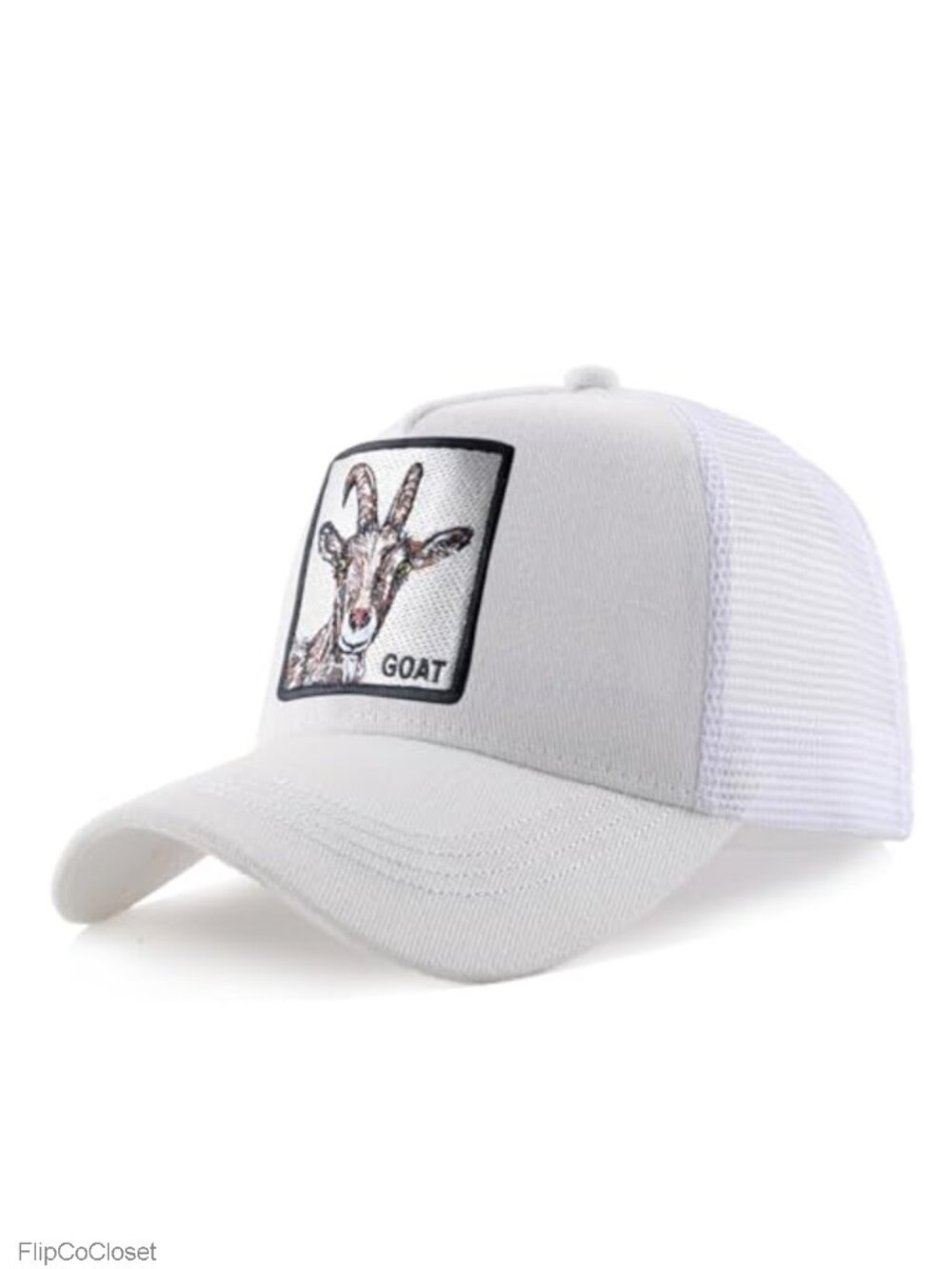 Embroidered Animal Patch Mesh Trucker Baseball Cap